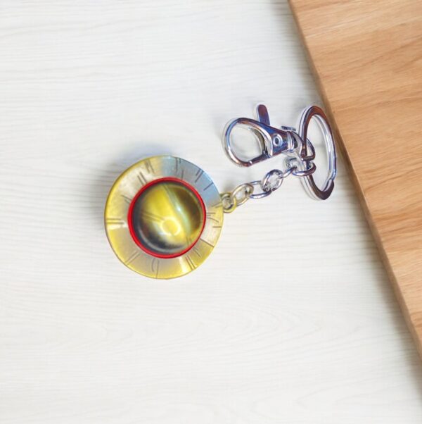 Luffy Straw Hat Metal Keychain - Image 2
